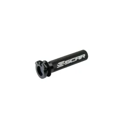 SCAR Aluminium Gasgriffhülse inkl. Lager - Schwarz für KAWASAKI KXF 250, YAMAHA WRF 250 und SUZUKI RMZ 450 1998-2027