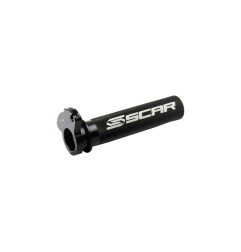 SCAR Aluminium Gasgriffhülse inkl. Lager - Schwarz für YAMAHA YZ 65 2018-2027
