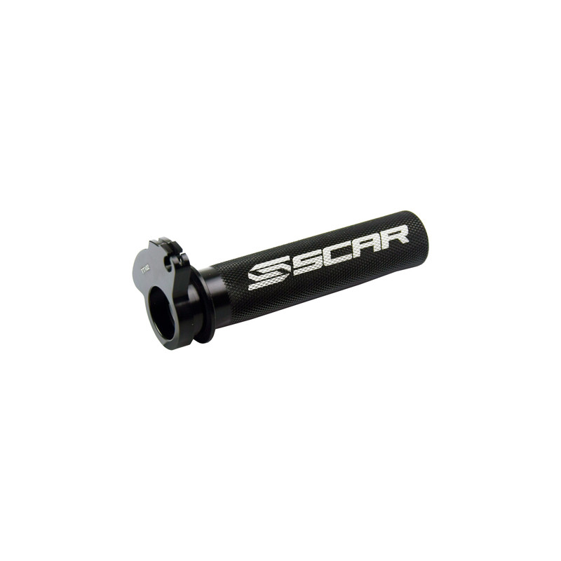 SCAR Aluminium Gasgriffhülse inkl. Lager - Schwarz für YAMAHA YZ 65 2018-2027