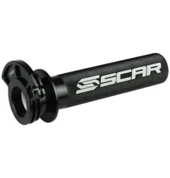 Caña de gas SCAR de aluminio + rodamiento negra para KTM EXC 250, EXC 450, SX 250 y HUSQVARNA FE 250, FE 350, FE 450