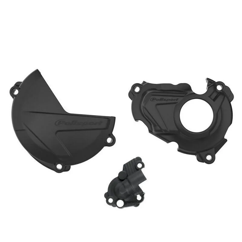 POLISPORT Clutch, Ignition And Water Pump Cover Protection Set for YAMAHA WRF 250, YZF 250 and FANTIC XEF 250, XXF 250 2019-2027 POLISPORT Clutch, Ignition And Water Pump Cover Protection Set for YAMAHA WRF 250, YZF 250 and FANTIC XEF 250, XXF 250 2019-2027