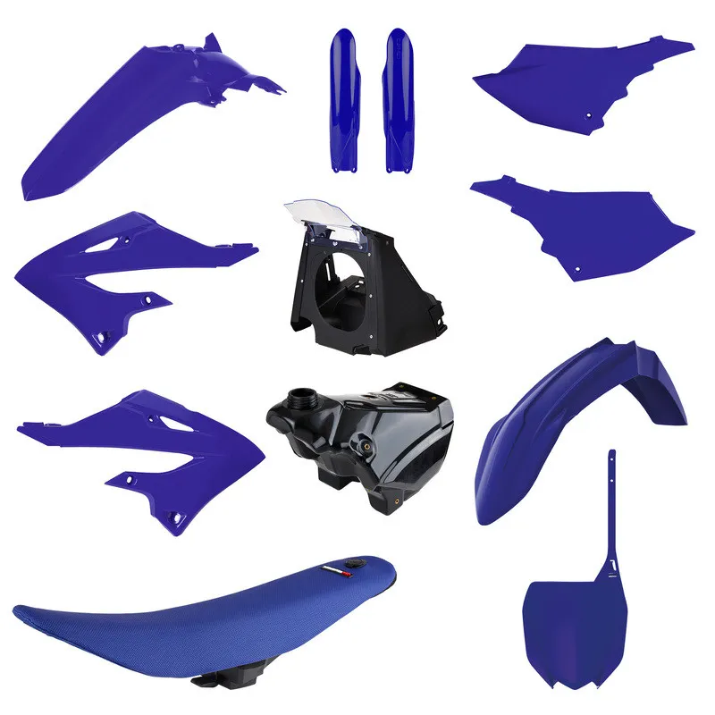 Kit plastique POLISPORT Restyling bleu pour YAMAHA YZ 125, YZ 250 de 2002 à 2021