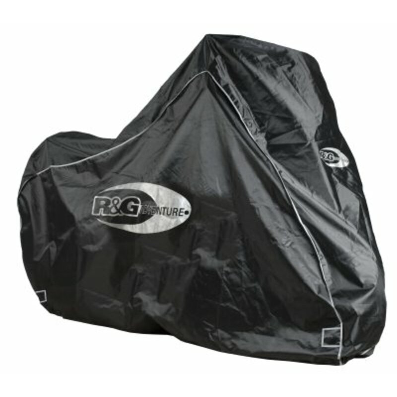 Funda de moto para exterior R&G RACING Adventure - Negro - Universal para APRILIA, CF MOTO, HONDA y VOGE de 2025 a 2026