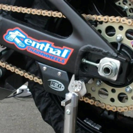 Protège couronne (dent de requin) R&G RACING ABS noir pour SUZUKI, YAMAHA, HONDA et HUSQVARNA de 1991 à 2026