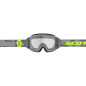 SCOTT Split OTG Brille - Hellgrau/Neongelb, klare Linse