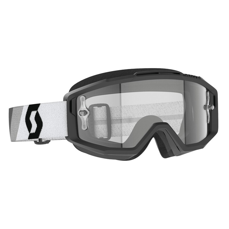 SCOTT Split OTG Goggle - Premium Black White, Clear Works Lens