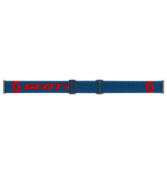 SCOTT Split OTG Brille - Dunkelblau/Neonrot, klares Linse