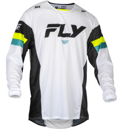 FLY RACING Kinetic Prix Jersey - Weiss/Schwarz/Hi-Vis