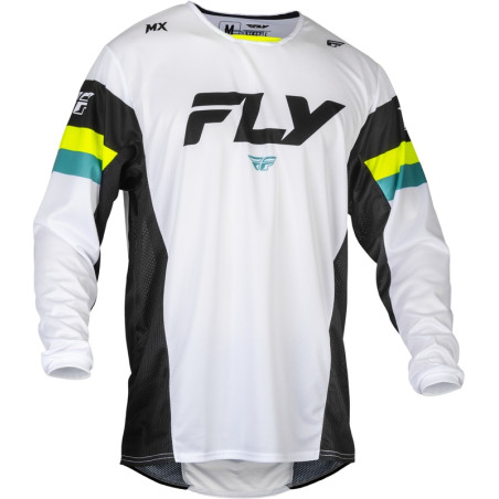 FLY RACING Kinetic Prix Jersey - Weiss/Schwarz/Hi-Vis