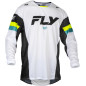 FLY RACING Kinetic Prix Jersey - White/Black/Hi-Vis - size 2XL FLY RACING Kinetic Prix Jersey - White/Black/Hi-Vis - size 2XL