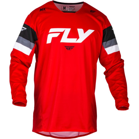FLY RACING Kinetic Prix Jersey - Rot/Grau/Weiss