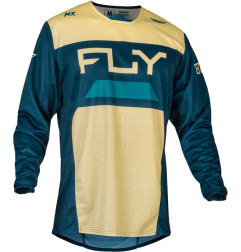 FLY RACING Kinetic Reload Jersey - Ivory/Navy/Cobalt