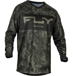 Camiseta FLY RACING F-16 S.E. Kryptek - Moss Grey / Negro