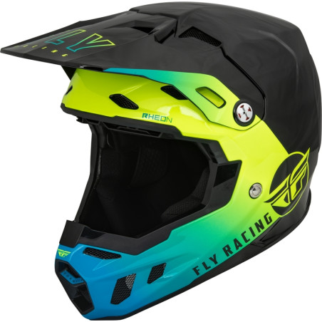 FLY RACING Formula CC Centrum Helm Schwarz/Blau/Hi-Vis
