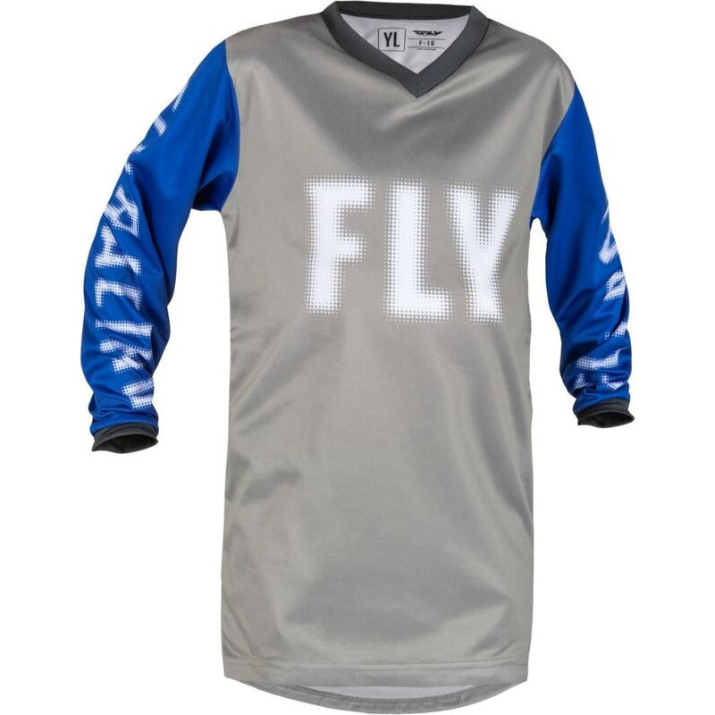 FLY RACING F-16 Youth Jersey - Grey/Blue - size YXS
