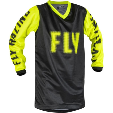 Camiseta infantil FLY RACING F-16 - Negro / Hi-Vis