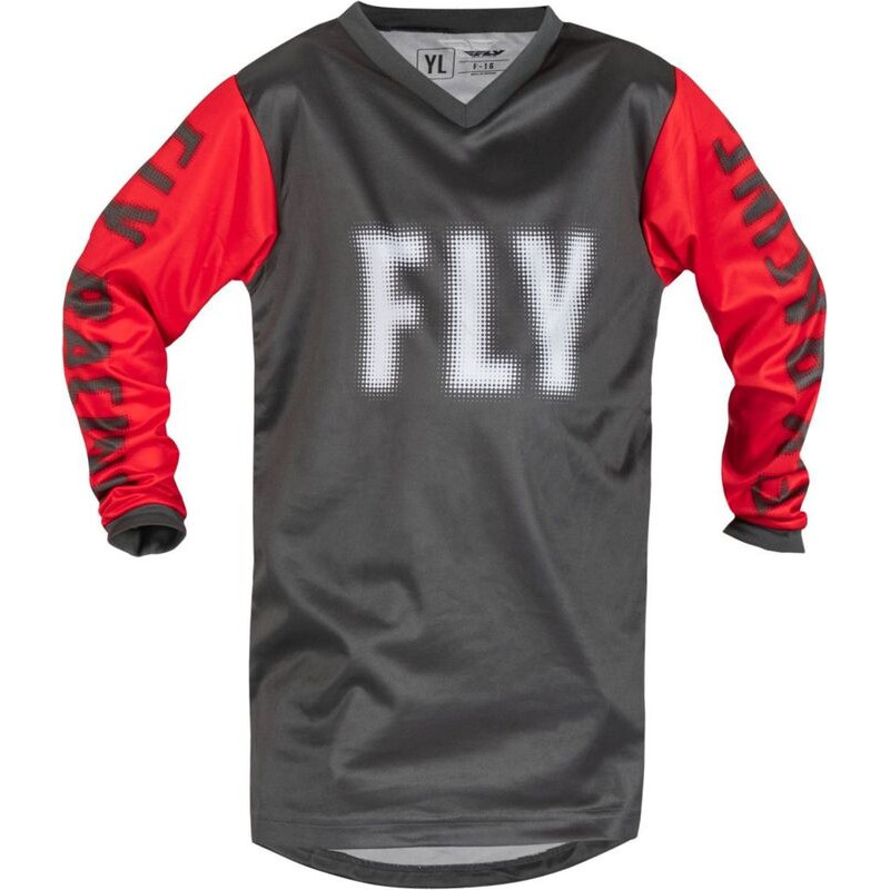 FLY RACING F-16 Youth Jersey - Grey/Red - size YXS
