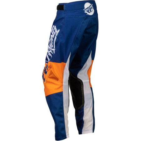 FLY RACING Youth Kinetic Khaos Pants White/Navy/Orange