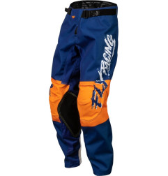 Pantalon FLY RACING Kinetic Khaos Blanc/Navy/Orange Enfant