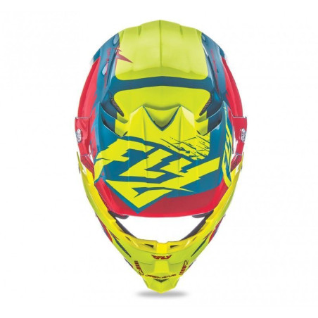 FLY RACING F2 Carbon Mips Retrospec 2017 Red/Hi-Vizion - talla S