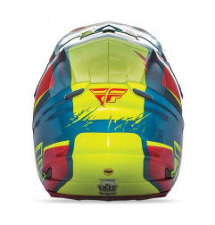Casque FLY RACING F2 Carbon Mips Retrospec 2017 Rouge/Hi-Vizion
