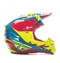FLY RACING F2 Carbon Mips Retrospec 2017 Red/Hi-Vizion