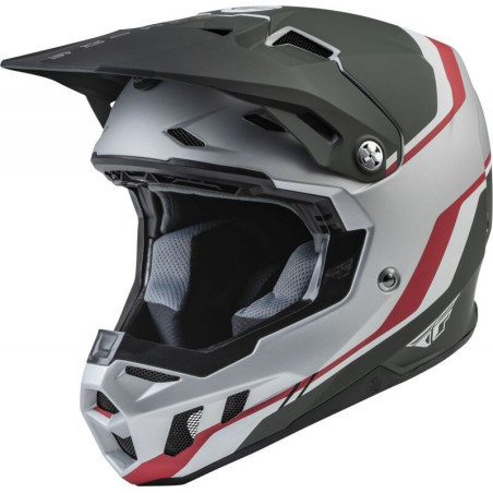 FLY RACING Formula CC Driver Helmet Matte Silver/Red/White