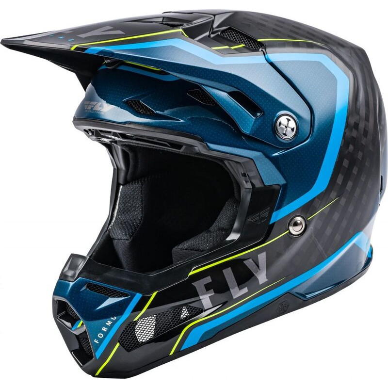 FLY RACING Formula Carbon Axon Helmet Black/Blue - talla XL