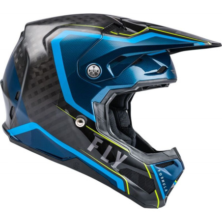 FLY RACING Formula Carbon Axon Helmet Black/Blue - Größe XL