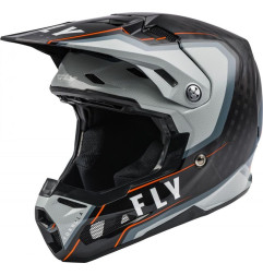 FLY RACING Formula Carbon Axon Helmet Black/Grey/Orange