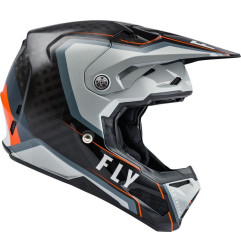 FLY RACING Formula Carbon Axon Helmet Black/Grey/Orange - talla XL