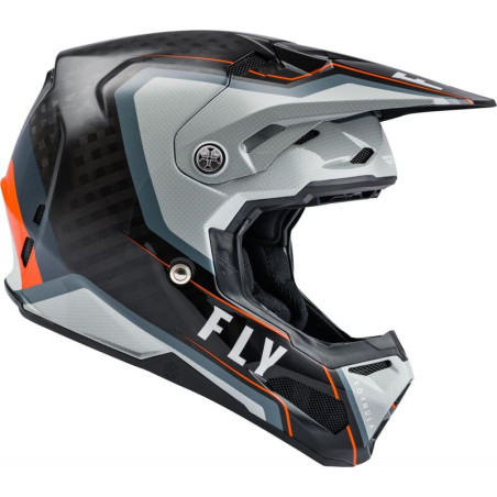 FLY RACING Formula Carbon Axon Helmet Black/Grey/Orange - size XL