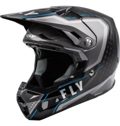 FLY RACING Formula Carbon Axon Helmet Black/Grey/Blue