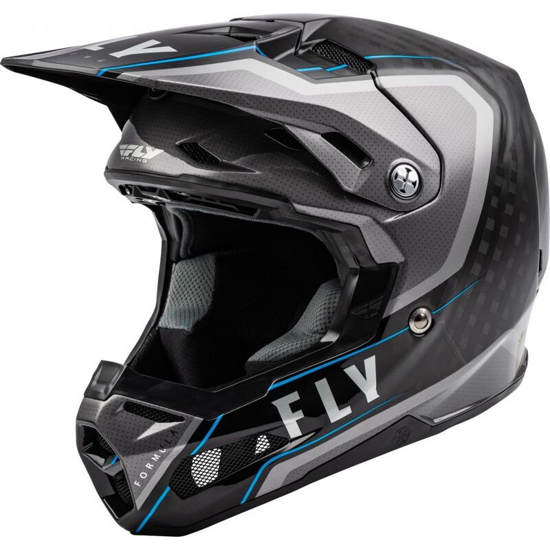 Casque FLY RACING Formula Carbon Axon Noir/Gris/Bleu - taille XL Casque FLY RACING Formula Carbon Axon Noir/Gris/Bleu - taille XL