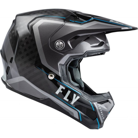 Casque FLY RACING Formula Carbon Axon Noir/Gris/Bleu - taille XL