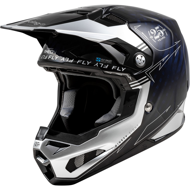 FLY RACING Formula Smart Carbon Legacy Helmet - Blue Carbon/Silver - size XL FLY RACING Formula Smart Carbon Legacy Helmet - Blue Carbon/Silver - size XL
