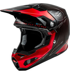 FLY RACING Formula Smart Carbon Legacy Helmet - Red Carbon/Black