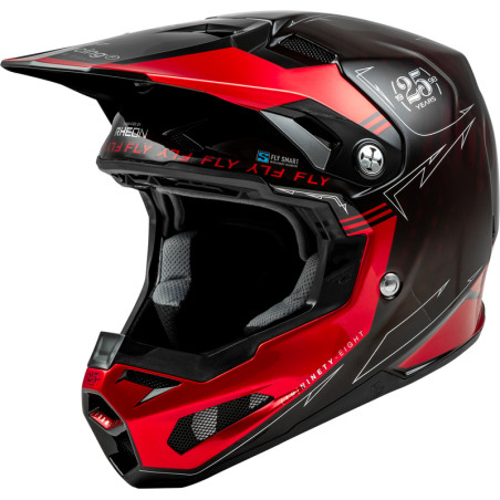 FLY RACING Formula Smart Carbon Legacy Helmet - Red Carbon/Black