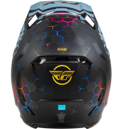 Casco FLY RACING Formula CC Teknonic - Negro Mate / Pizarra / Azul - talla XL