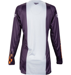 FLY RACING Lite Damen-Jersey - Deep Purple/Weiss/Neon Coral
