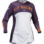 FLY RACING Lite Damen-Jersey - Deep Purple/Weiss/Neon Coral