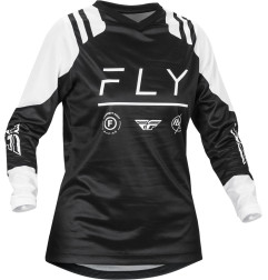FLY RACING F-16 Damen-Jersey - Schwarz/Weiss