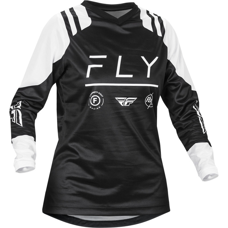 FLY RACING F-16 Damen-Jersey - Schwarz/Weiss