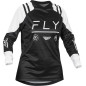 FLY RACING F-16 Damen-Jersey - Schwarz/Weiss