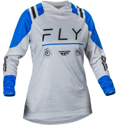 Camiseta mujer FLY RACING F-16 - Artic Grey / Azul