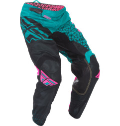 Pantalón infantil FLY RACING Kinetic Trifecta Mesh - Teal / Rosa / Negro