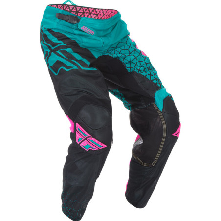 FLY RACING Kinetic Trifecta Mesh Youth Pants - Teal/Pink/Black