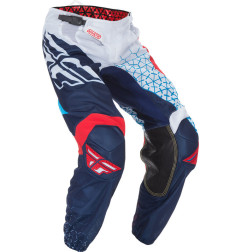Pantalon FLY RACING Kinetic Trifecta Mesh - rouge/blanc/Azul