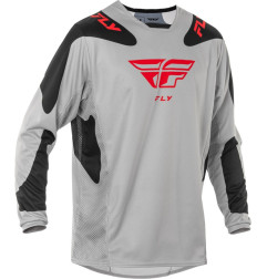 Maillot FLY RACING Kinetic SYM - gris clair/rouge/noir