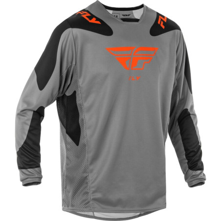 FLY RACING Kinetic SYM Jersey - Grey/Orange/Black
